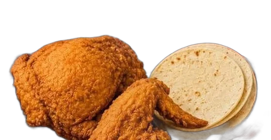 Combo de pollo frito con tortillas